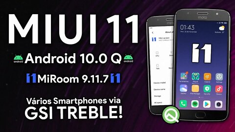 MIUI 11 COM ANDROID 10.0 Q PARA VÁRIOS SMARTPHONES! | MiRoom 9.11 BETA GSI | ANDROID 10 GSI [TREBLE]