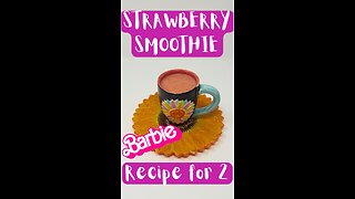 Barbie-themed Strawberry Smoothie 🍓🥤😋🩷