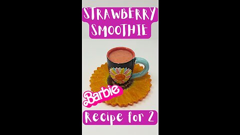 Barbie-themed Strawberry Smoothie 🍓🥤😋🩷