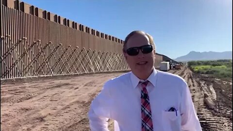 Congressman Biggs observes new border walls being installed on the U.S.-Mexico Border