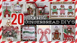 20 GINGERBREAD Christmas Decor DOLLAR DIYS | Quick & Easy | Ornament HACKS (Cheap!)