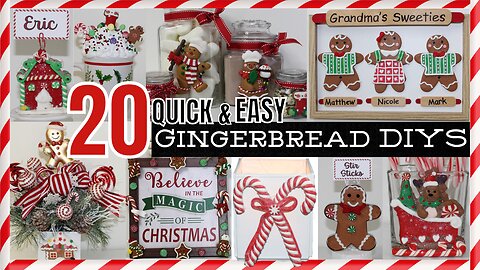 20 GINGERBREAD Christmas Decor DOLLAR DIYS | Quick & Easy | Ornament HACKS (Cheap!)
