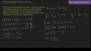 Itinerary Problems With Ratios: Problem 4