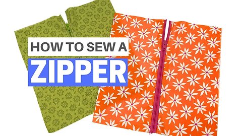 How To Sew a Zipper // 2 Simple Methods
