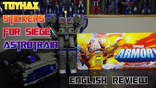 Video Review for Toyhax stickers for Siege Astrotrain