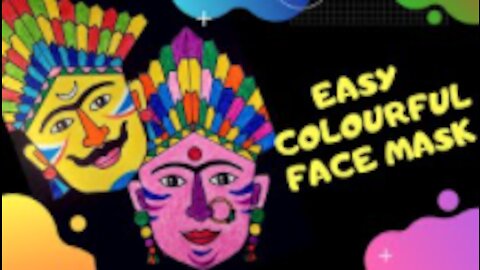 Simple & Easy Colourful face mask for kids