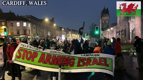 Rafah under attack. Pro-Palestinian March Cardiff South Wales