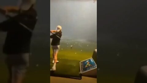 Golf ball suddenly struck by lightning #shorts #unexpected #crazy