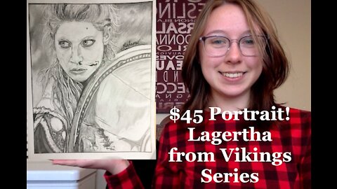 $45 Portrait - Lagertha Vikings Series Madamei Studios