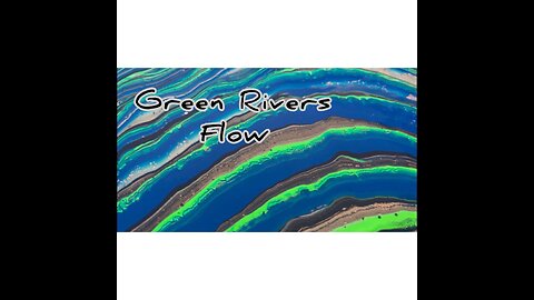 Green Rivers Flow ~ Fluid Art Tutorial ~ Abstract Acrylic Painting ~ Paint Night at Home