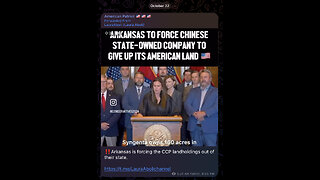 ‼️Arkansas is forcing the CCP landholdings out of their state.