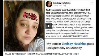 KILLED BY "THE HOAX!" - SHE RAN THAT VACCINATED MOUTH A LITTLE TOO MUCH!