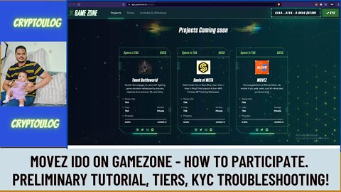 Movez IDO On Gamezone - How To Participate. Preliminary Tutorial, Tiers, KYC Troubleshooting!
