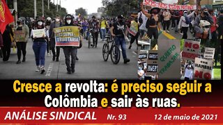 Cresce a revolta: é preciso seguir a Colômbia e sair às ruas - Análise Sindical nº 93 - 12/05/21