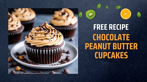 Free Chocolate Peanut Butter Cupcakes Recipe 🍫🥜🧁Free Ebooks +Healing Frequency🎵