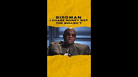 #birdman I chase money not the bullsh*t. How about you? 🎥 @Drinkchamps