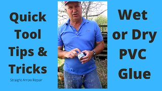 Rain or Shine Plumbing - Wet or Dry PVC Glue #shorts