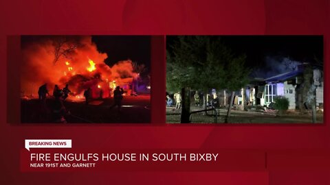 Fire Engulfs House in South Bixby