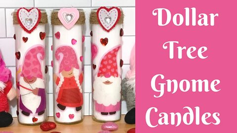 Dollar Tree Valentine’s Day Crafts: Dollar Tree Gnome Candles