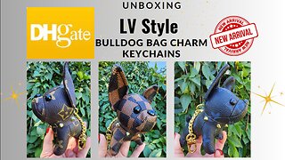 DHgate Louis Vuitton Bulldog Keychain Bag Charms