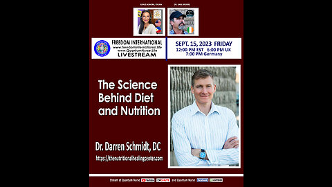 Dr. Darren Schmidt, DC -" The Science Behind Diet and Nutrition."