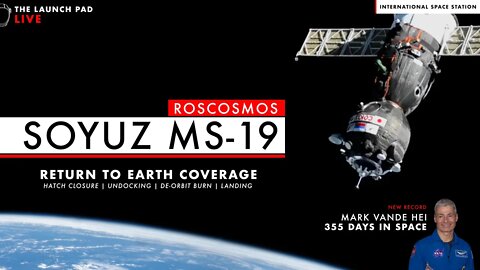 LANDING NOW! Soyuz MS19 Returns to Earth with Record-breaking NASA Astronaut Mark Vande Hei