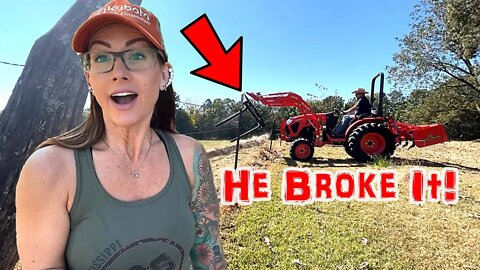 He Broke His Brand New Tractor In Two Hours!! Kubota LX2610