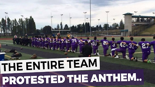 High School Football Team Kneels To Protests The National Anthem
