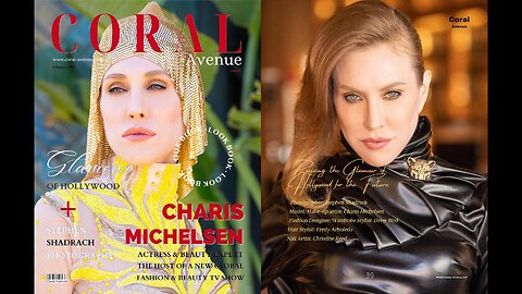 CHARIS MICHELSEN STARS IN THE CORAL AVENUE SPREAD "REVIVING THE GLAMOUR OF HOLLYWOOD FOR THE FUTURE"