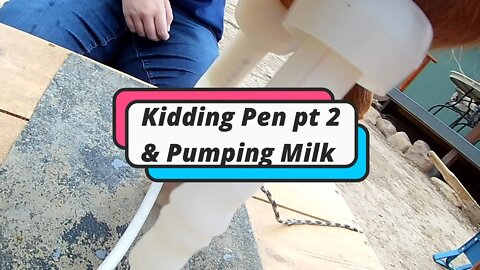 Learning to use a Hand Pump to milk & Kidding pen pt 2