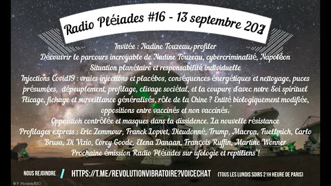 Radio Pléiades #16 - Nadine Touzeau profiler - 13 septembre 2021