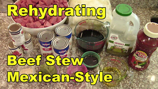 Freeze Drying and Rehydrating Beef Stew Mexican Style