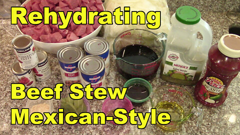 Freeze Drying and Rehydrating Beef Stew Mexican Style