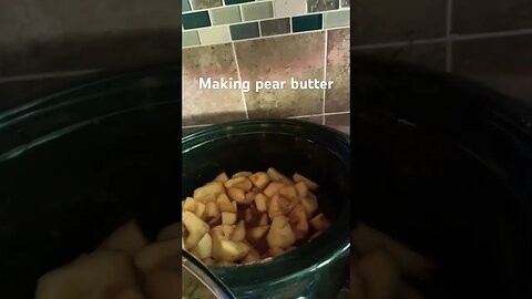 Making homemade pear butter #pearbutter #homemadejam #everybitcounts