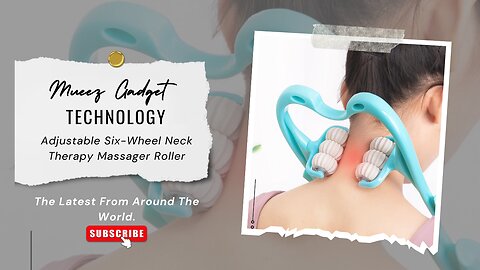 Adjustable Six-Wheel Neck Therapy Massager Roller | Link in description