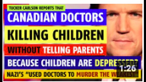 Canadian doctors killing children who are depressed without telling their parents?