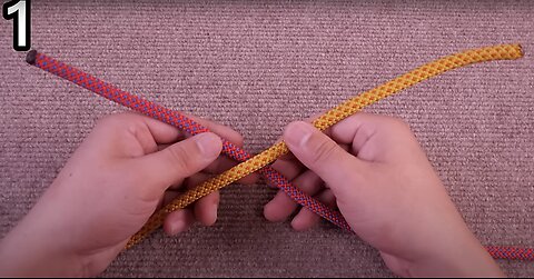 Rope connection knot, knotting method