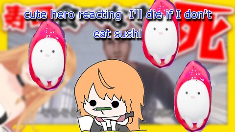 Vtuber Elena Yunagi - Some Elenglish & fawning over sushi mascot - I'll die if I don't eat sushi