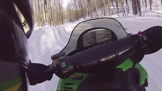Snowmobile Trail Riding (Petoskey Michigan) Part 2