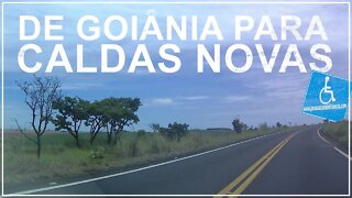 Trecho da estrada de Goiânia para Caldas Novas.