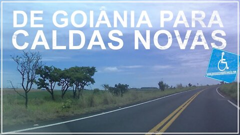 Trecho da estrada de Goiânia para Caldas Novas.