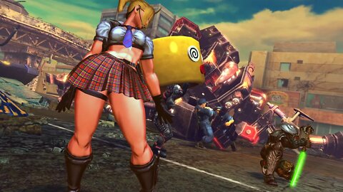 Street Fighter X Tekken: Nina (Alternate Costume) & Marduk vs Sakura & Yoshimitsu Perfect Round 1440