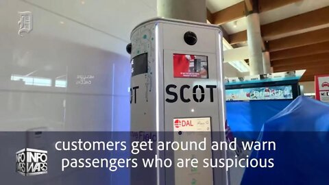 Seven-Foot-Tall Robot Guard Deployed At Dallas Airport To Police Face Mask Mandate