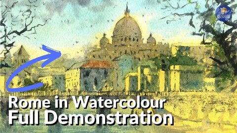 Paint Light and Shadow in Watercolor - Rome Landscape