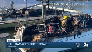 Three boats damaged following Thursday fire in Annapolis
