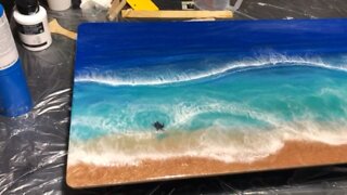 Ocean resin table