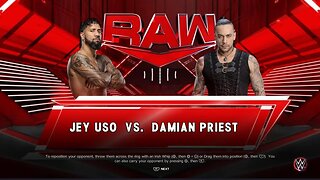 WWE Monday Night Raw Jey Uso vs Damian Priest