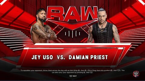 WWE Monday Night Raw Jey Uso vs Damian Priest
