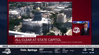 Colorado State Capitol given the all-clear after bomb threat prompts evacuation