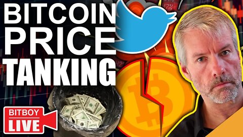 Bitcoin Price Tanking - Here's Why (Michael Saylor Responds to Elons Twitter Takeover)